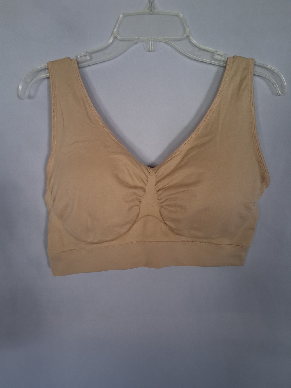 Seamless Nude Support Wireless Sports Bra - Soft Stretch Comfort